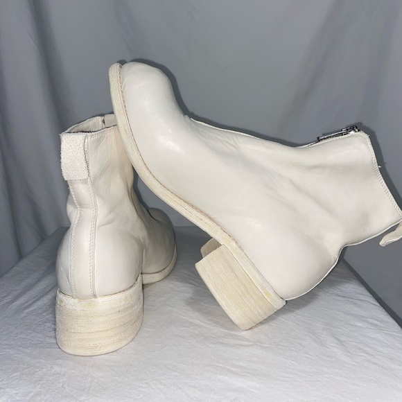 Guidi *NEW* PL1 White Soft Horse Full Grain Front Zip Ankle Boots - Picture 9 of 17